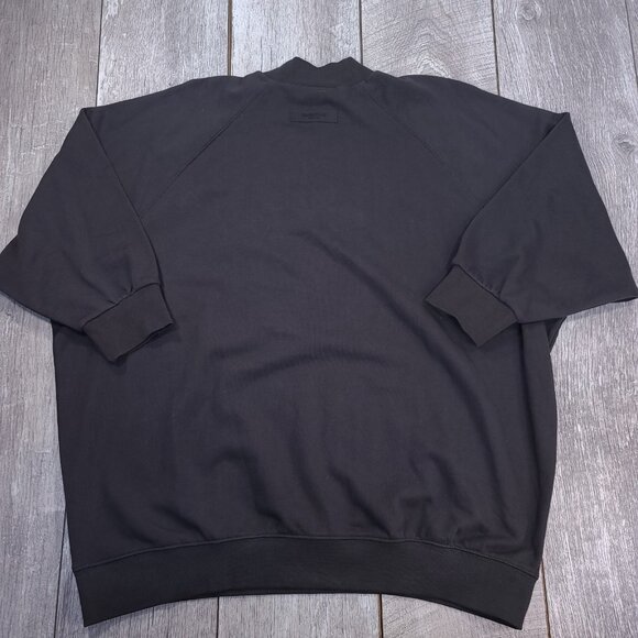 Essentials Fear Of God Sweatshirt Womens XL Black Fade 3/4 Sleeve Oversized Mock - Picture 3 of 9